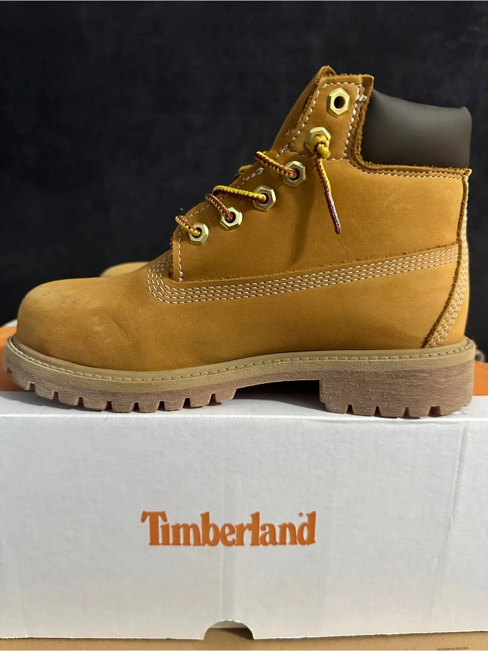Timberland Wheat Nubuck Work-Ready Boot with Black Collar